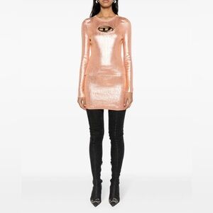 Diesel BR-M-Onerva foiled mini skirt